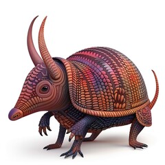 Obraz premium Armadillo Light element animal cartoon isolated whitebackground 16:9