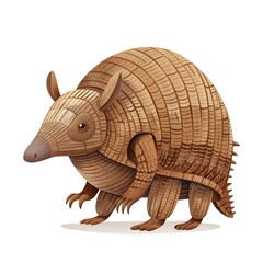 Armadillo Spirit animal cartoon isolated whitebackground 16:9