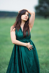 portrait of a woman in a field