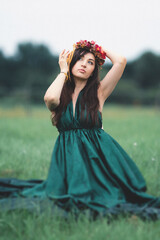 woman in the field