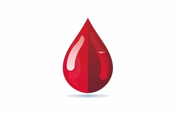Obraz premium A single drop of blood on a white surface, suitable for medical or crime scene illustrations