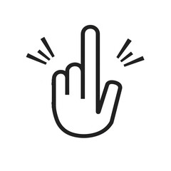 Obraz premium Hand cursor icon click. stock illustration.