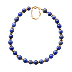 Obraz premium Lapis Lazuli Necklace isolated on transparent background 