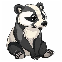 Obraz premium Badger Spirit animal cartoon isolated whitebackground 16:9