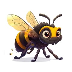 Obraz premium Bee Darkness element animal cartoon isolated whitebackground 16:9
