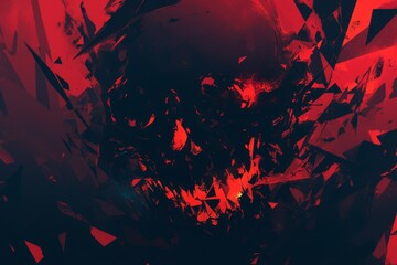 Fototapeta premium Abstract dark pattern for game visuals