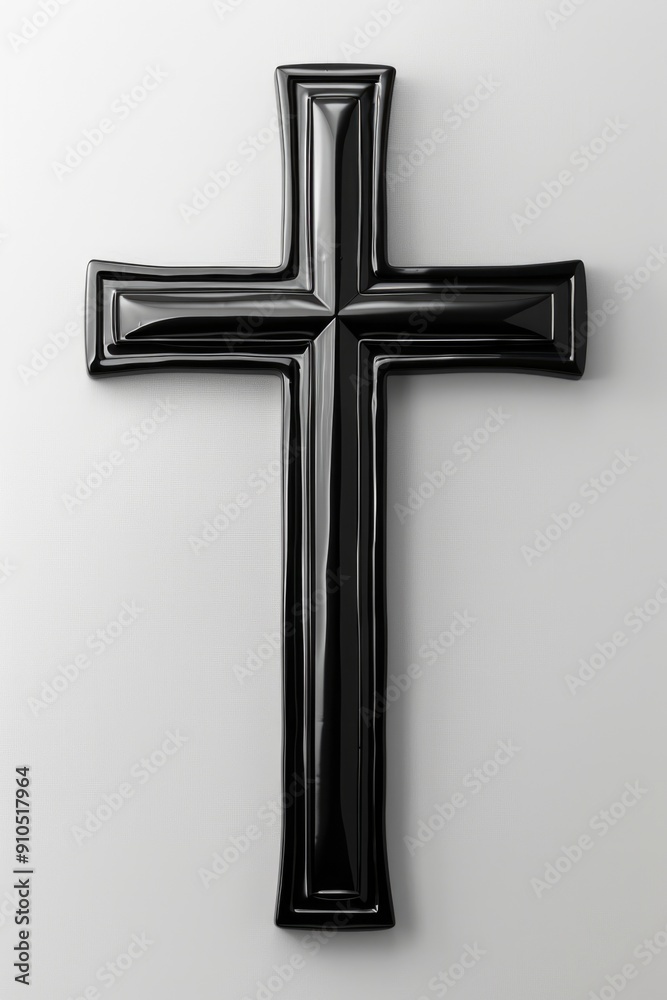 Poster simple christian symbol on a plain background