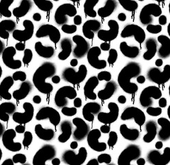 Leopard and zebra pattern. Abstract ink pattern design.