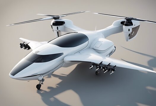 vtol aircraft background passenger white concept isolated urban mobility rendering 3d image three-dimensional aero aerodynamic air aeroplane auto automated autonomous business car