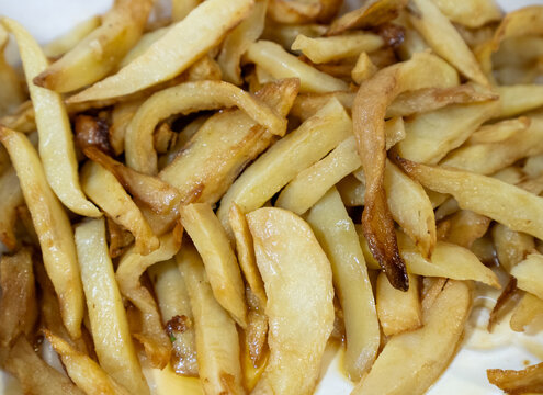 texture of different potatoes, oil 
