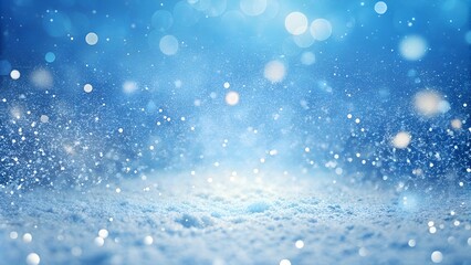 Snowy Background with Sparkling Lights