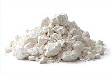 A Pile of White Powdery Substance on a Plain Background Captured in Natural Light