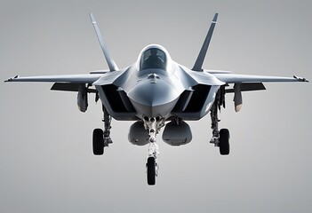 strike f front white aircraft isolated view background advanced aerial aeronautic air attack aviation bomber closeup combat demonstration design splay fighter fighting flying