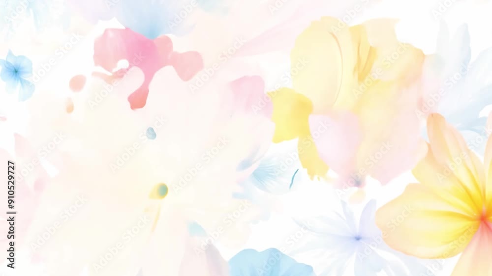 Poster this soft pastel flower petals create a gentle and serene atmosphere.