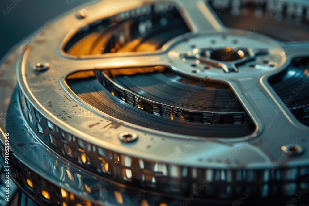 Poster a detailed view of a mechanical clock's face with intricate details