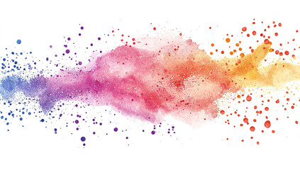 watercolor paint splashes vector illustration on white background,...