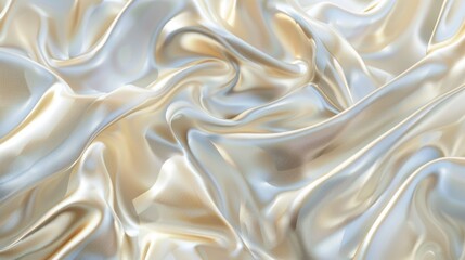 Obraz premium A close-up shot of white and gold fabric texture