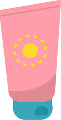 Flat Simple Illustration Of Sunscreen