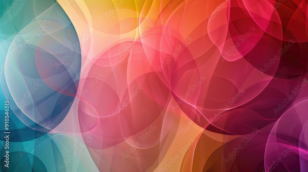 Poster A vibrant and playful background featuring interconnected circles, great for creative projects or as a unique design element