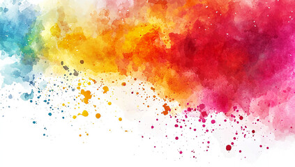 Fototapeta premium Abstract watercolor background with colorful splashes and stains on...