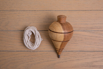 trompo, mexican toy handmade from mesquite wood