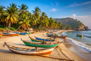 boats on the beach