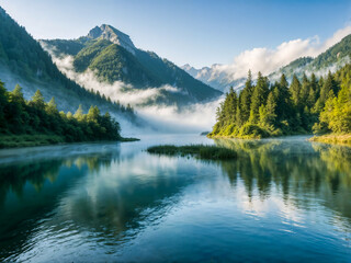 lake in the mountains
