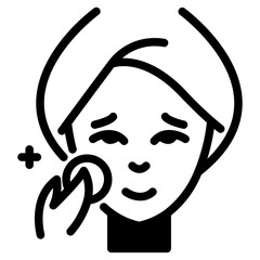 Skin care, aesthetics treatment icon