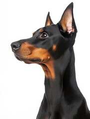 Doberman Pinscher Dog face close-up