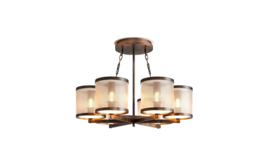 Ceiling lamp on transparent background, png