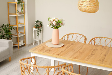 Table and chair in modern dining room