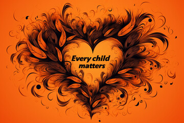 Every Child Matters. National Day of Truth and Reconciliation. Orange T-shirt Day.