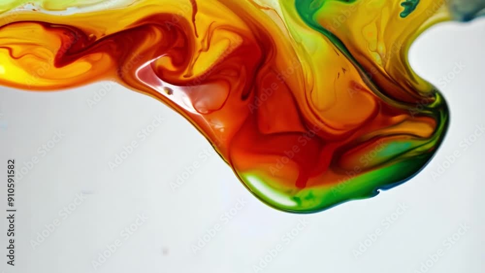 Fototapete this colorful paint swirls intertwine to create a captivating abstract design.