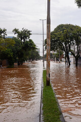 Historic flood in southern Brazil. Porto Alegre, Rio Grande do Sul, May 2024.