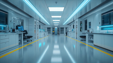 Pristine and organized medical laboratory environment.
