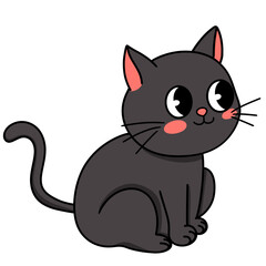 black cat cartoon