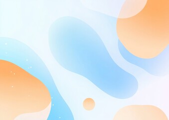 Soft gradient blue orange colors transitions white background