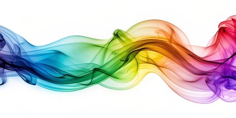 Vibrant gradient smoke wave swirls across a colorful background, feature soft, creative lines in a swoosh style, evoking a sense of modernity and dynamic energy.