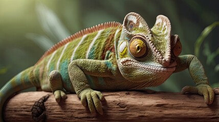 Fototapeta premium iguana on a tree