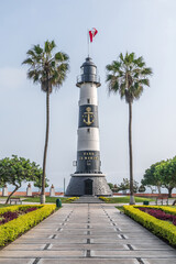 Marine lighthouse built in 1900, located in Antonio Raimondi Park, Miraflores district, Peru