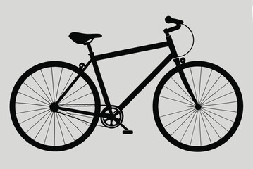 bicycle silhouette vector illustration 