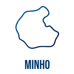 Minho former province of Portugal smooth map