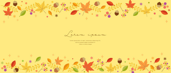 autumn frame vector design 
