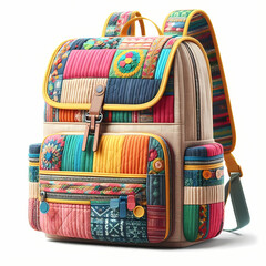 colorful bag on white background