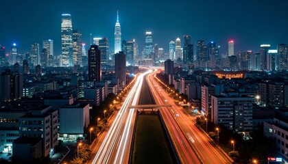 Obraz premium city at night