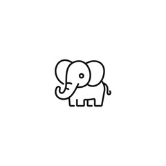Elephant icon vector. EPS 10 editable vector