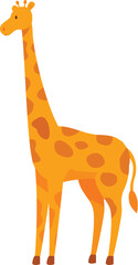 Cartoon giraffe standing with its long neck and spots © nsit0108