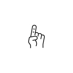 Fototapeta premium Finger icon vector. EPS 10 editable vector
