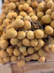 longan fruit display in market