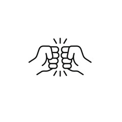 Fist bump icon vector. EPS 10 editable vector